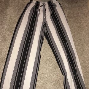 Striped pants.